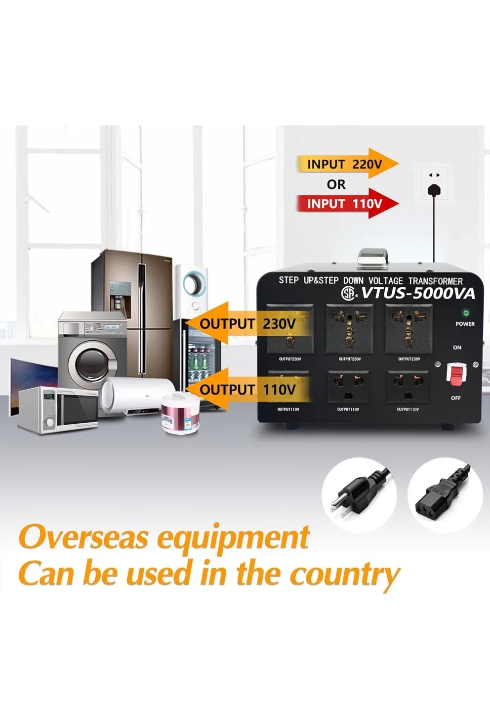 VTUS-5000VA Step Up/Down Voltage Transformer image indicator(4)