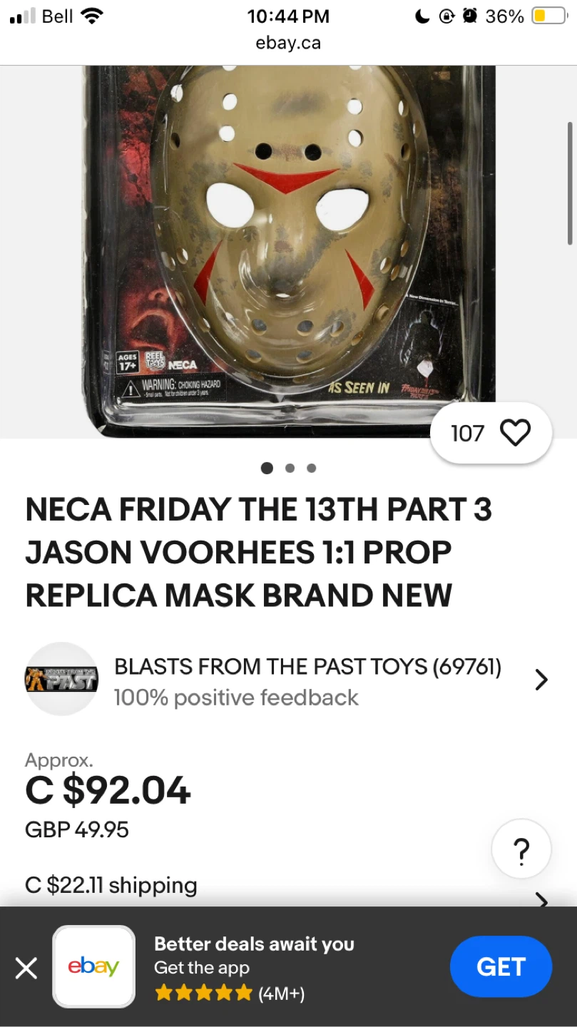 NECA Friday the 13th Jason Voorhees Mask - photo 3
