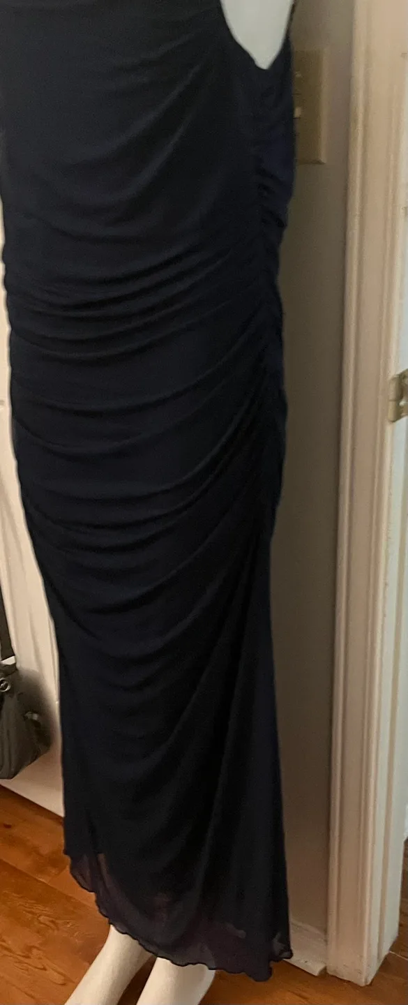 Navy Blue Ruched Dress image indicator(2)