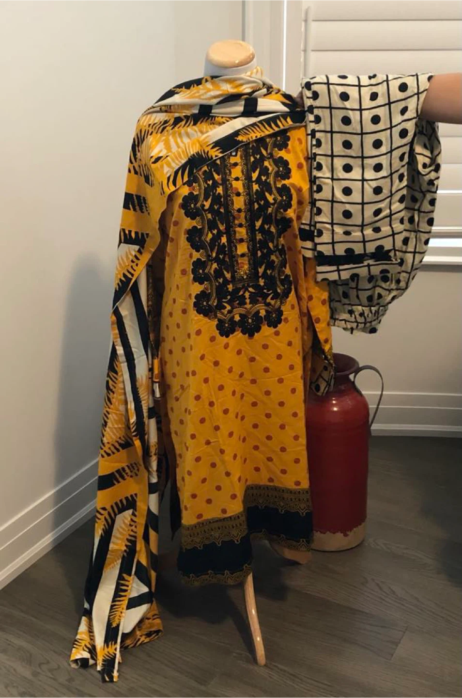 Yellow Embroidered Salwar Kameez Suit