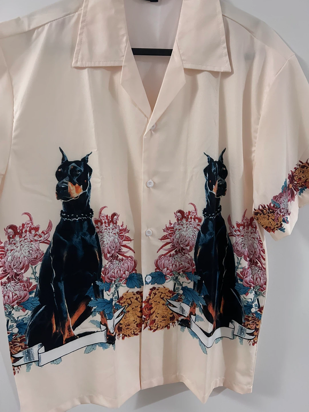 Dog Print Button-Up Shirt - photo 2