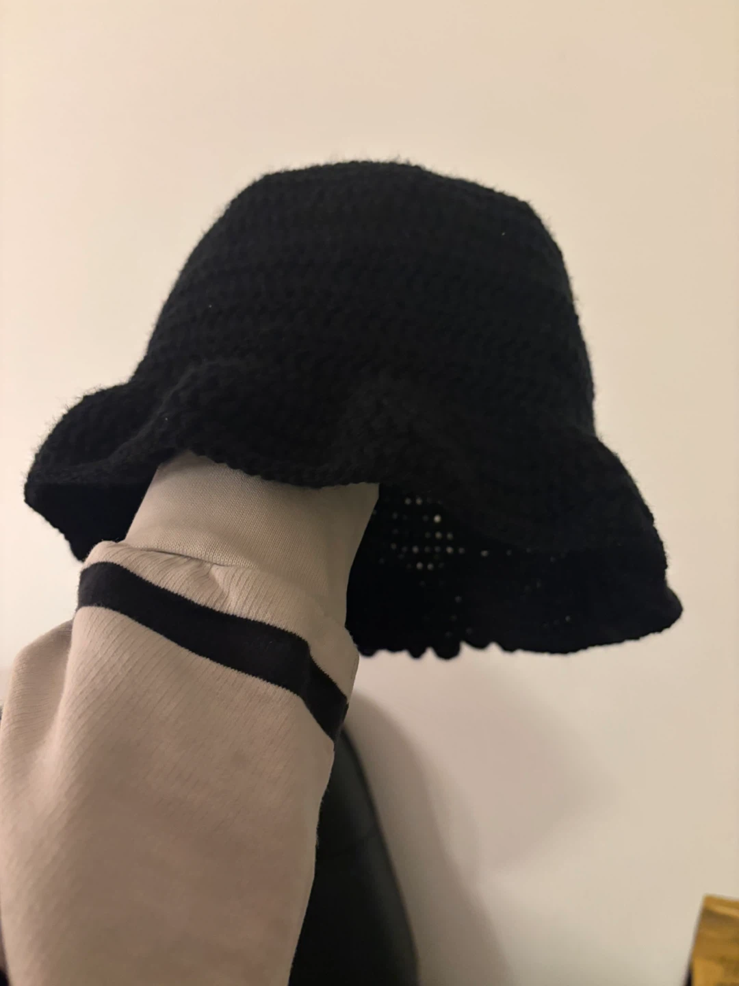 Black Knit Bucket Hat - photo 2
