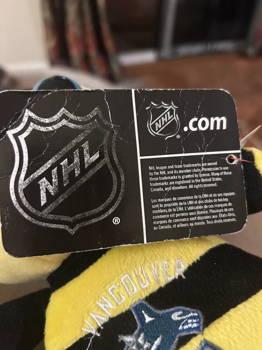 Vancouver Canucks bee plush toy by Forever Collectibles image indicator(5)