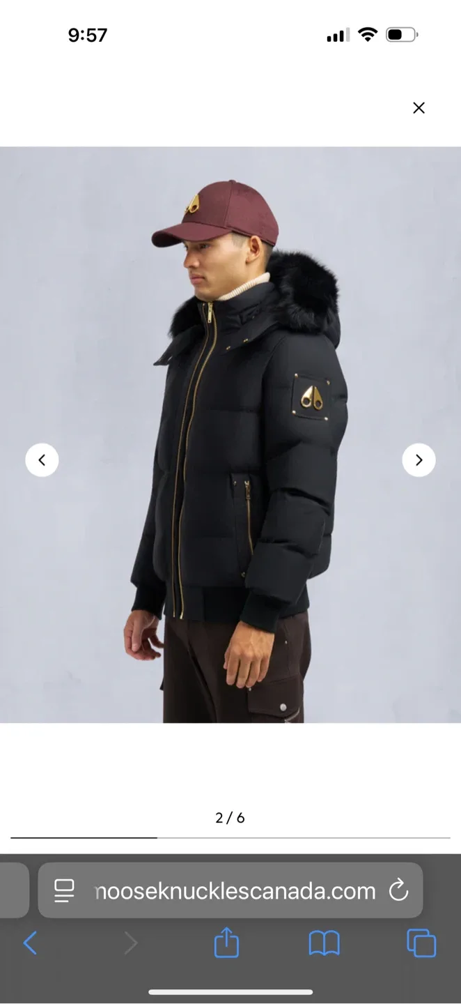 Moose Knuckles Black Bomber Jacket image indicator(2)