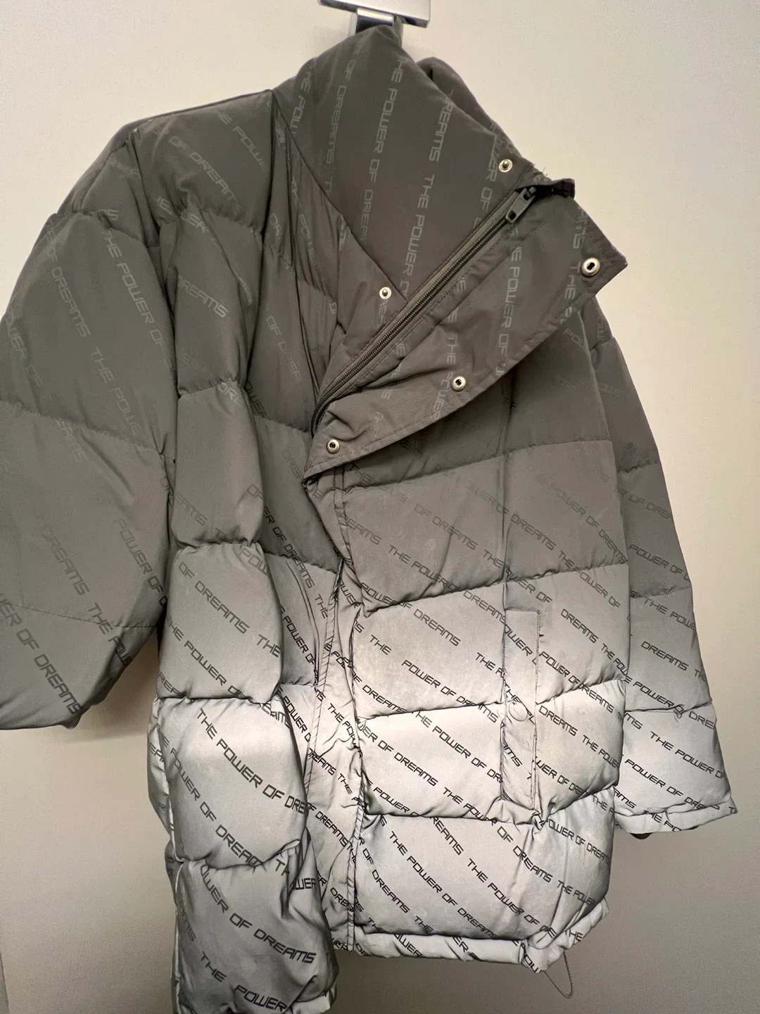 Balenciaga Power Of Dreams Puffer Jacket in Grey image indicator(3)