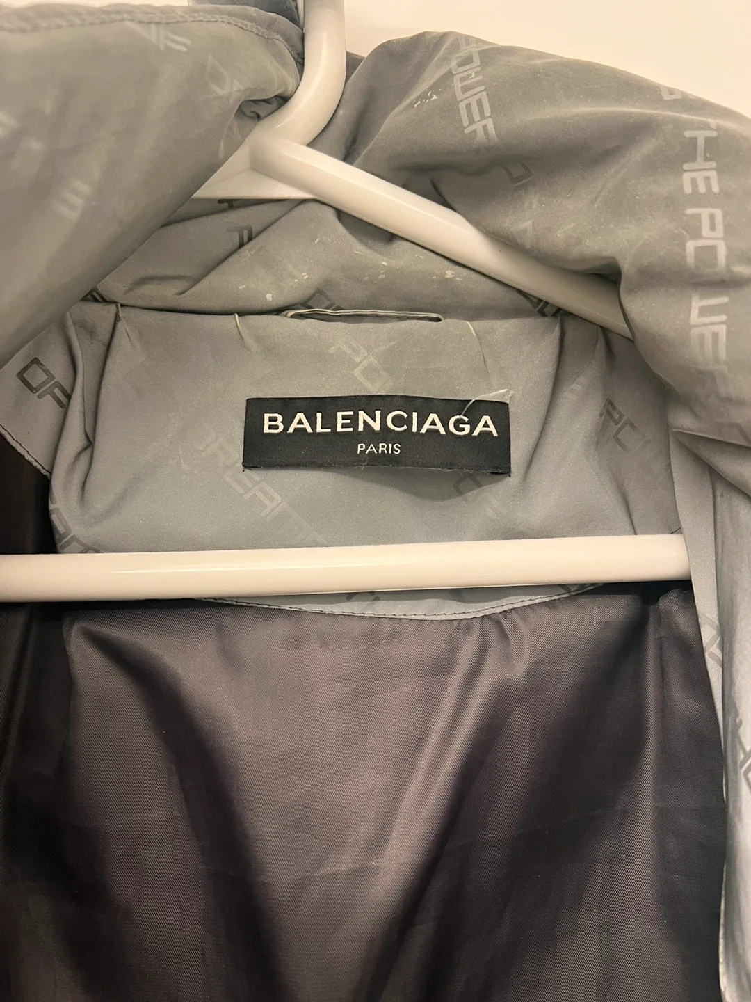 Balenciaga Power Of Dreams Puffer Jacket in Grey image indicator(4)
