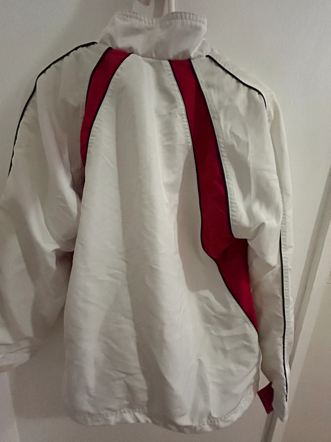 White & Red Windbreaker Jacket - photo 2