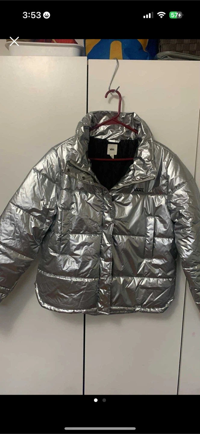 Vans Silver Puffer Jacket