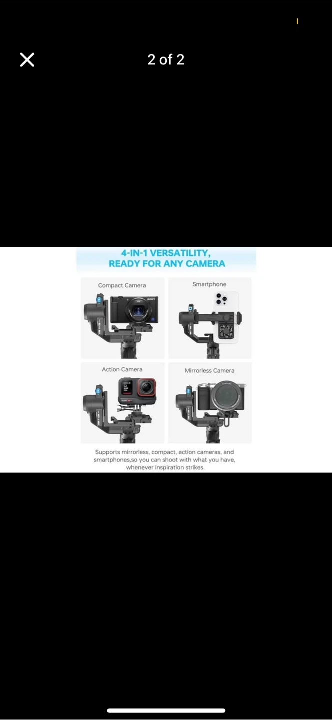 Gimbal Stabilizer for Camera/Smartphone - 4-in-1 Versatility