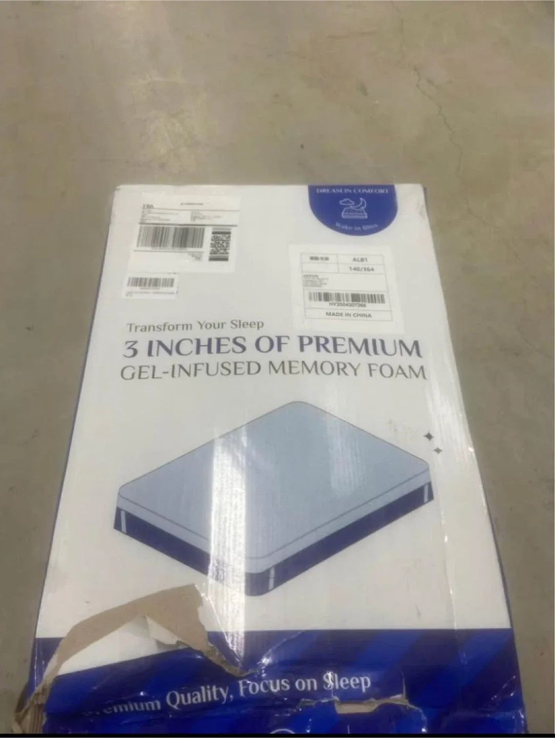 Amfori 3-Inch Gel Memory Foam Mattress Topper - New! image indicator(2)