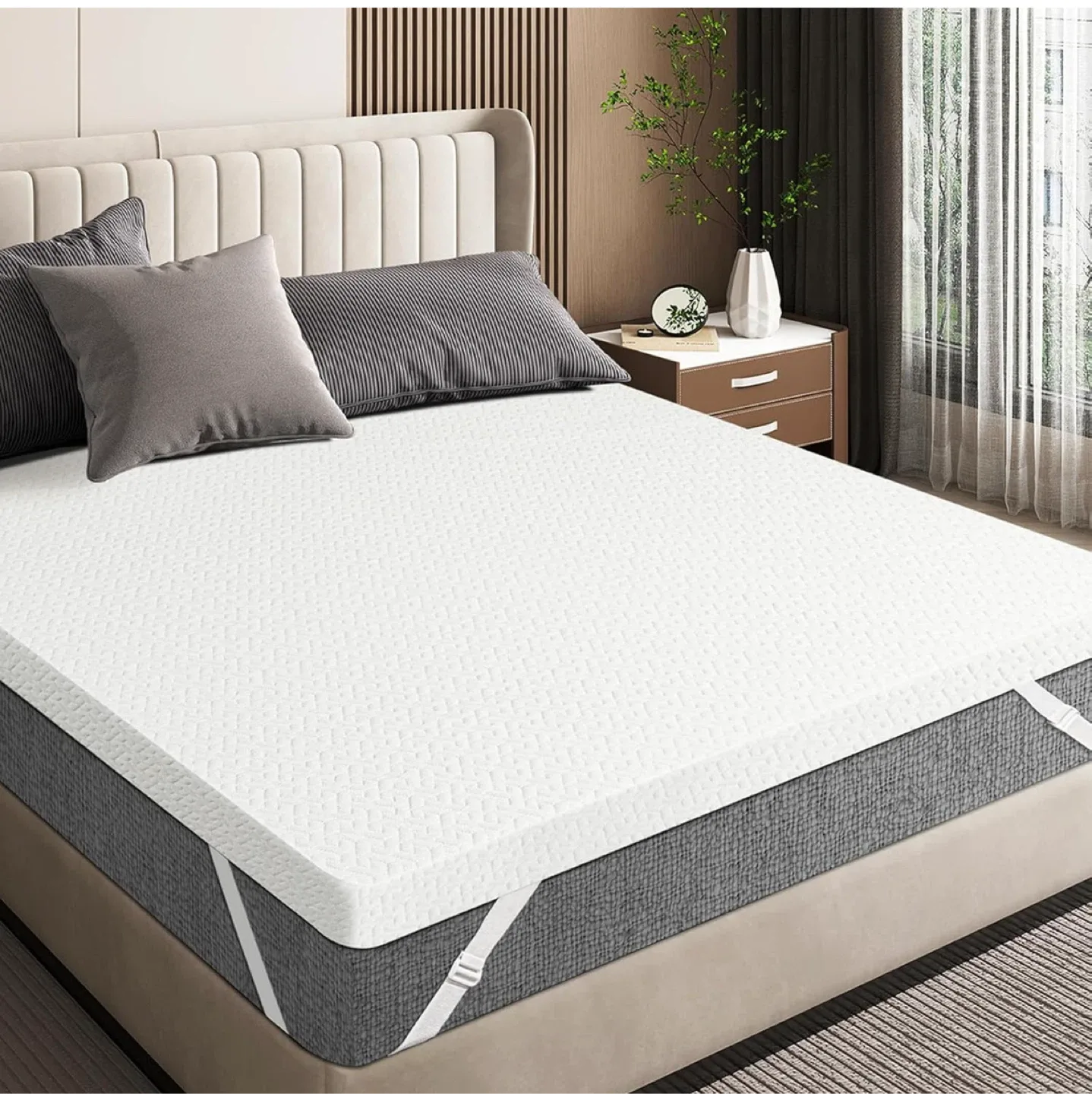Amfori 3-Inch Gel Memory Foam Mattress Topper - New! image indicator(4)