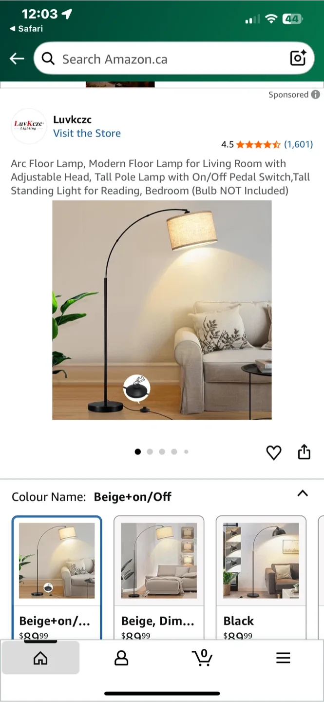 Luvkczc Arc Floor Lamp - Beige image indicator(3)