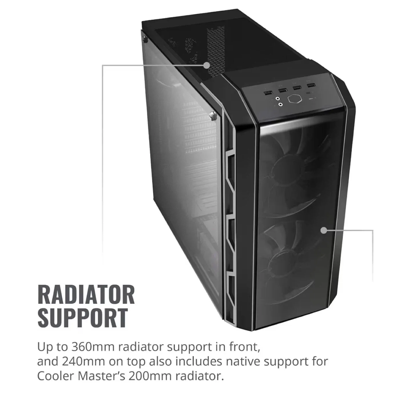 Cooler Master MasterCase H500 ATX Mid-Tower - NEW image indicator(5)