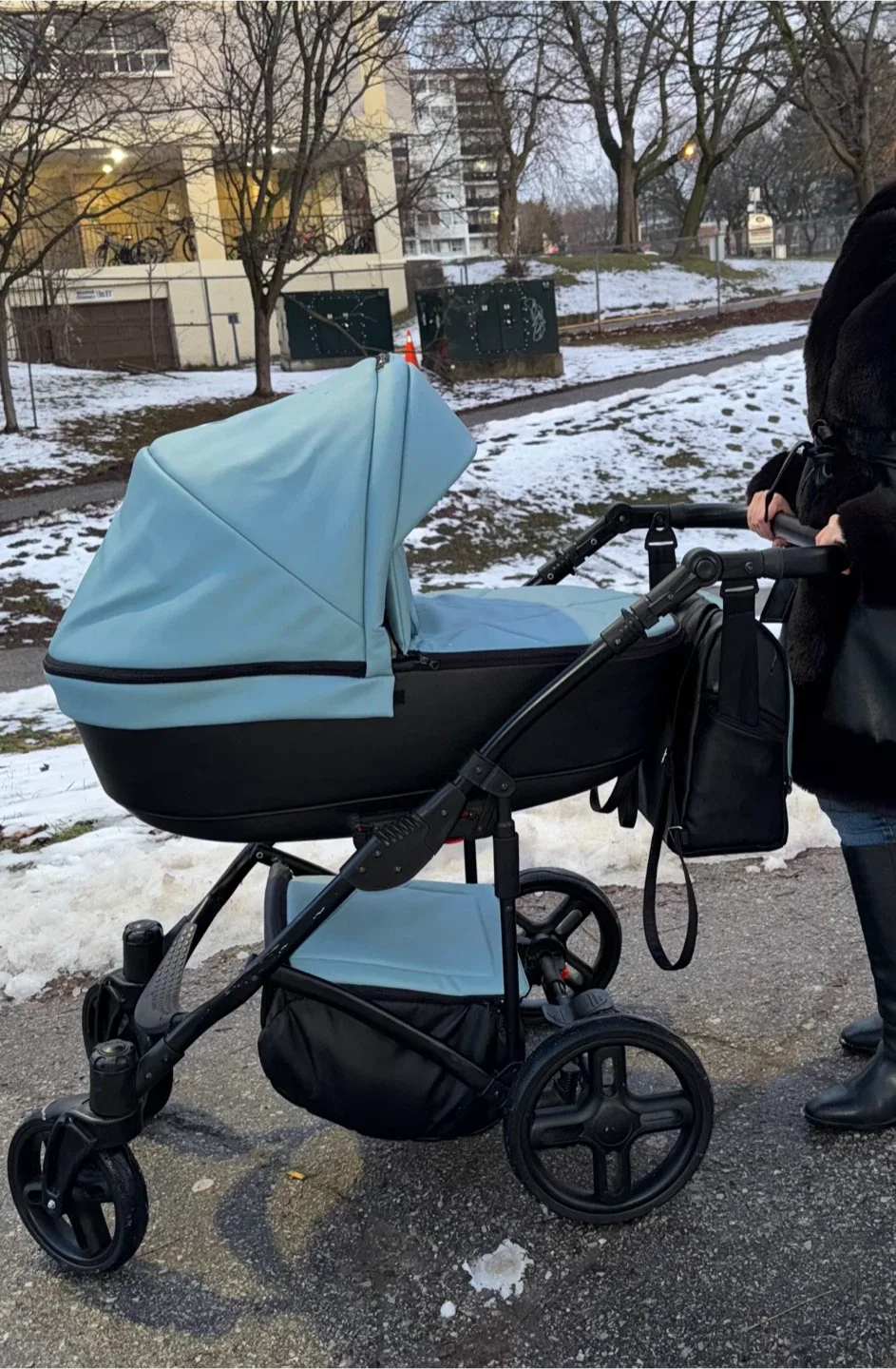 Baby Stroller - Blue & Black image indicator(2)