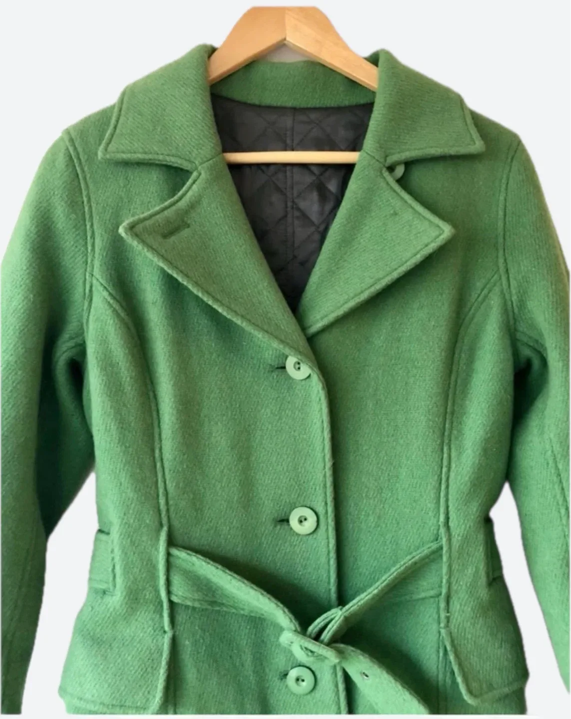 Vintage Green Wool Coat image indicator(2)