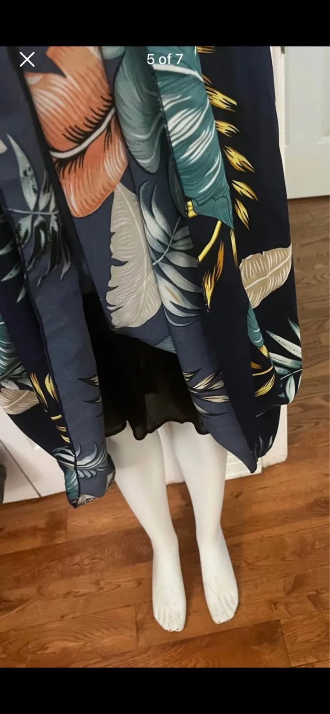 Floral Print Midi Skirt image indicator(5)