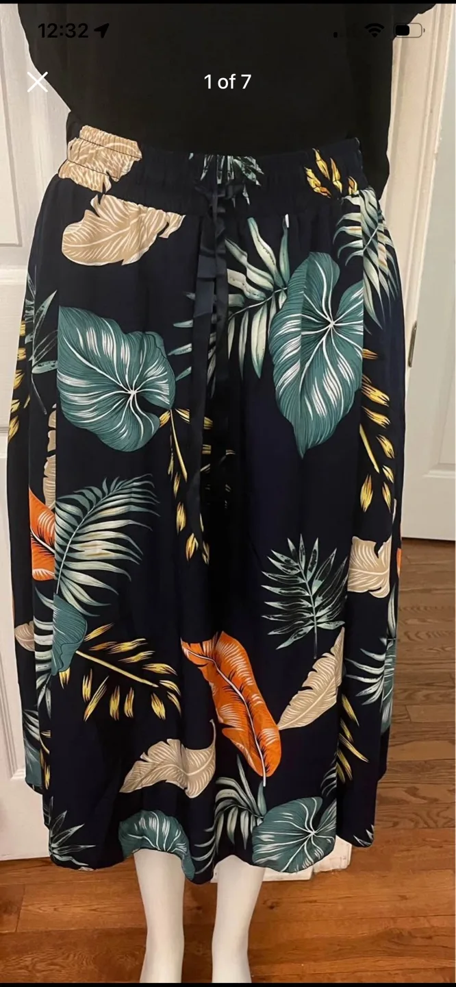 Floral Print Midi Skirt image indicator(7)