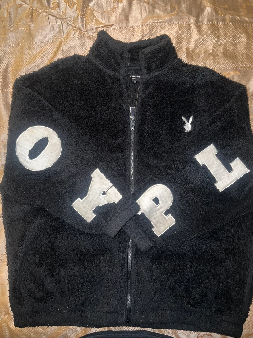 SIZE M/L Playboy Logo Sherpa Jacket