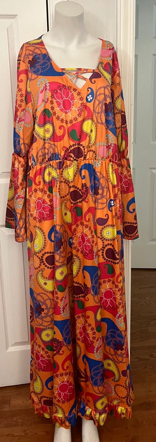Morph  Orange Paisley Maxi Dress XXL image indicator(6)