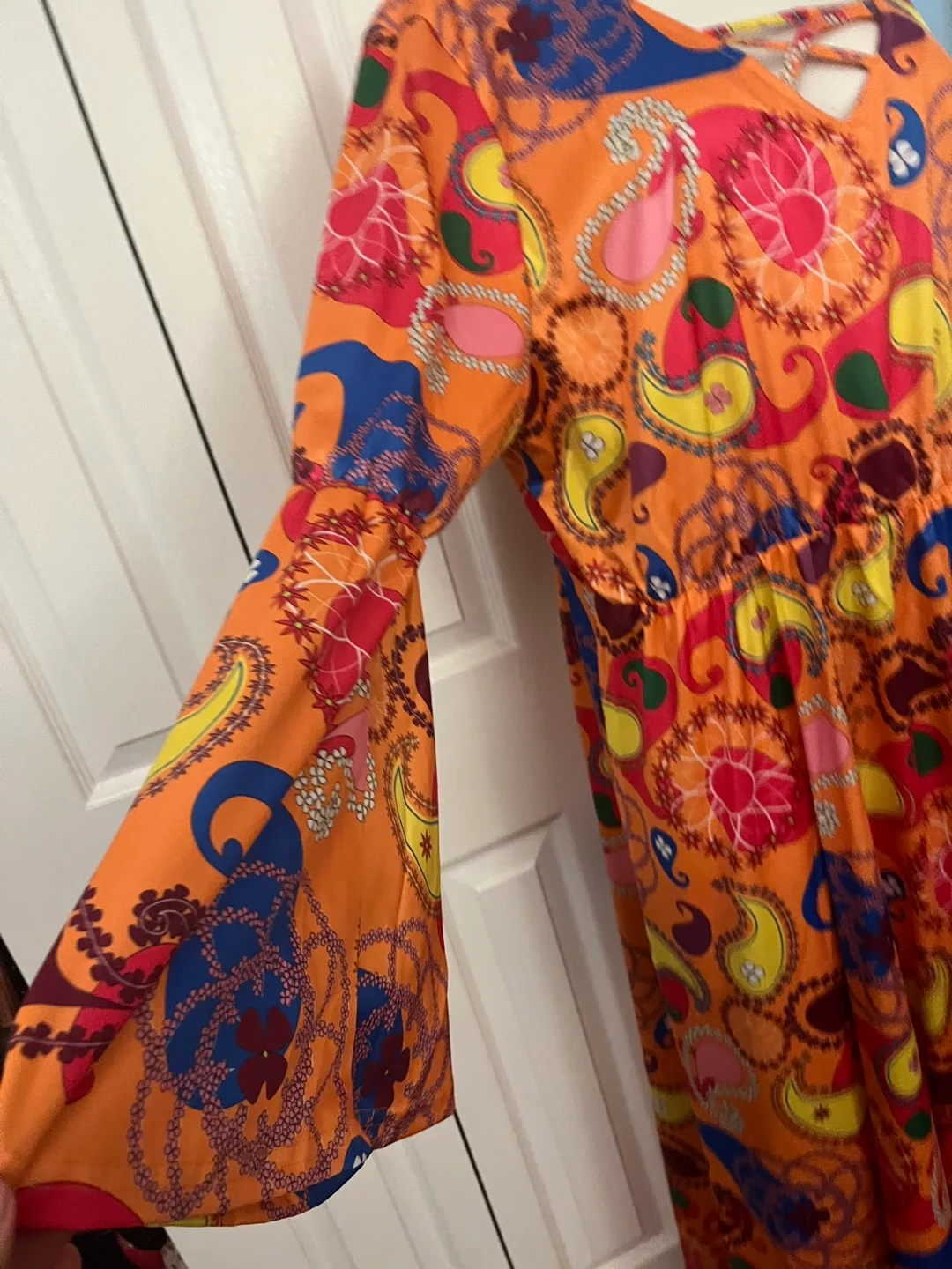 Morph  Orange Paisley Maxi Dress XXL image indicator(4)