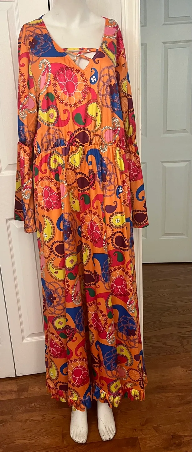 Morph  Orange Paisley Maxi Dress XXL image indicator(7)