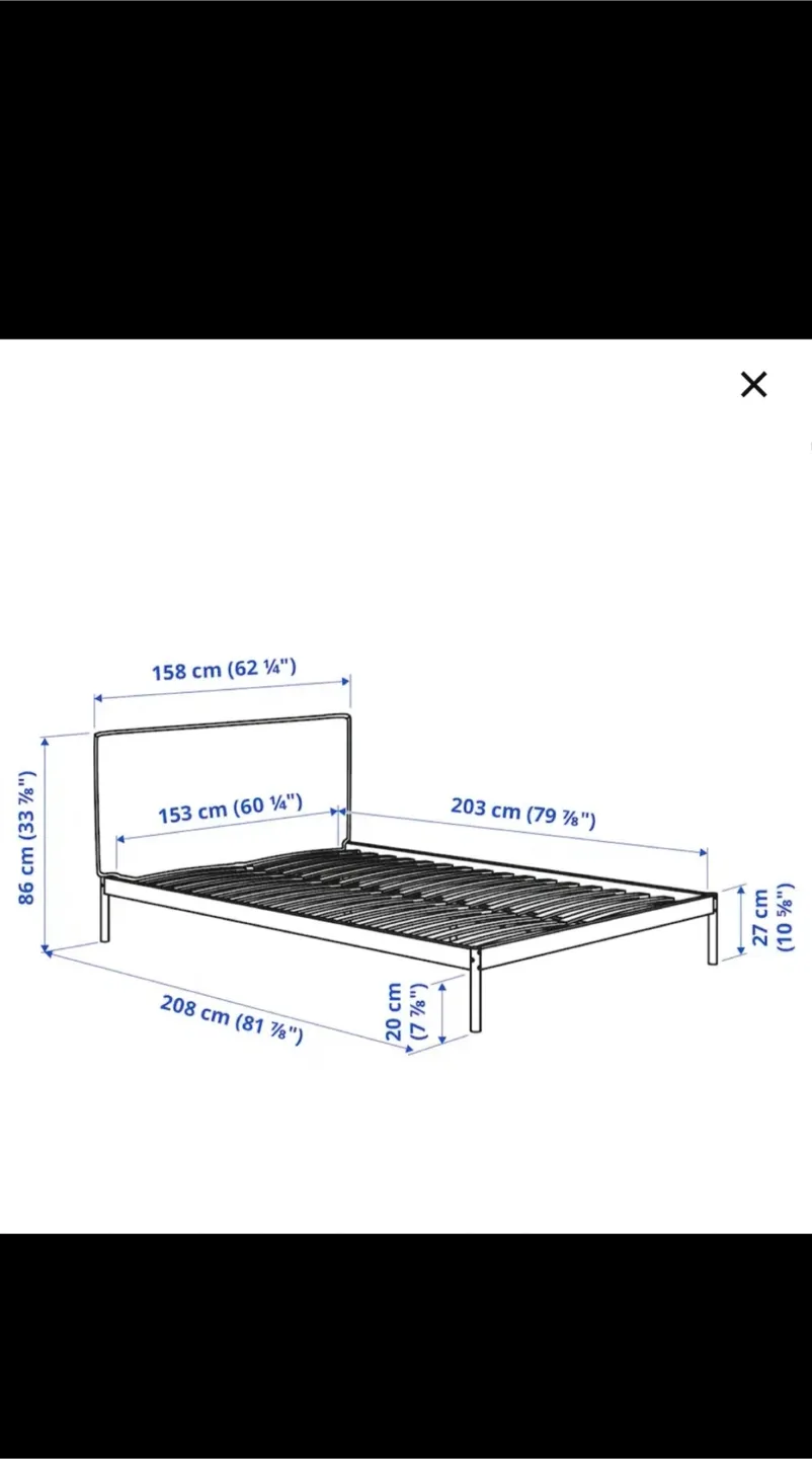 IKEA Morgedal Mattress and Kleppstad Queen Bed image indicator(6)