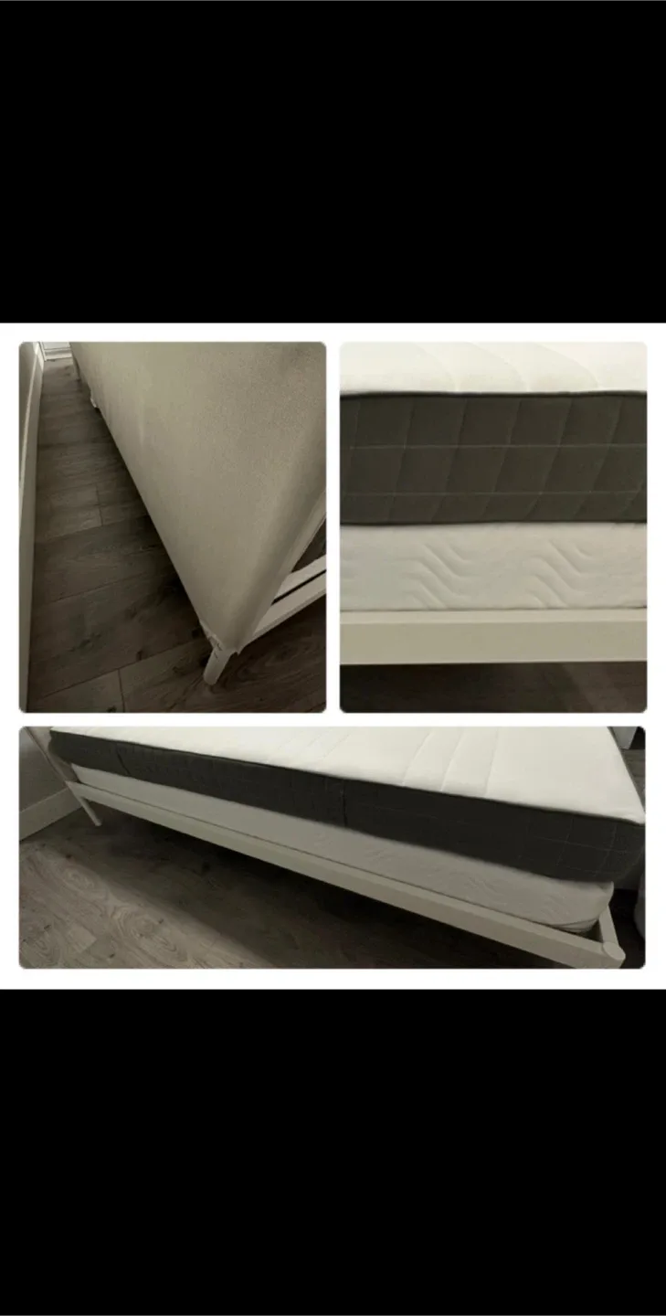 IKEA Morgedal Mattress and Kleppstad Queen Bed image indicator(8)