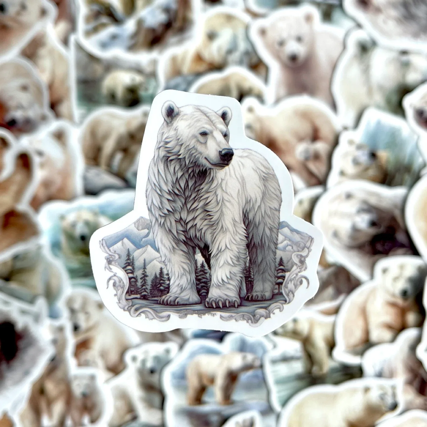 Pack of 50 Cute Polar Bear Stickers image indicator(2)