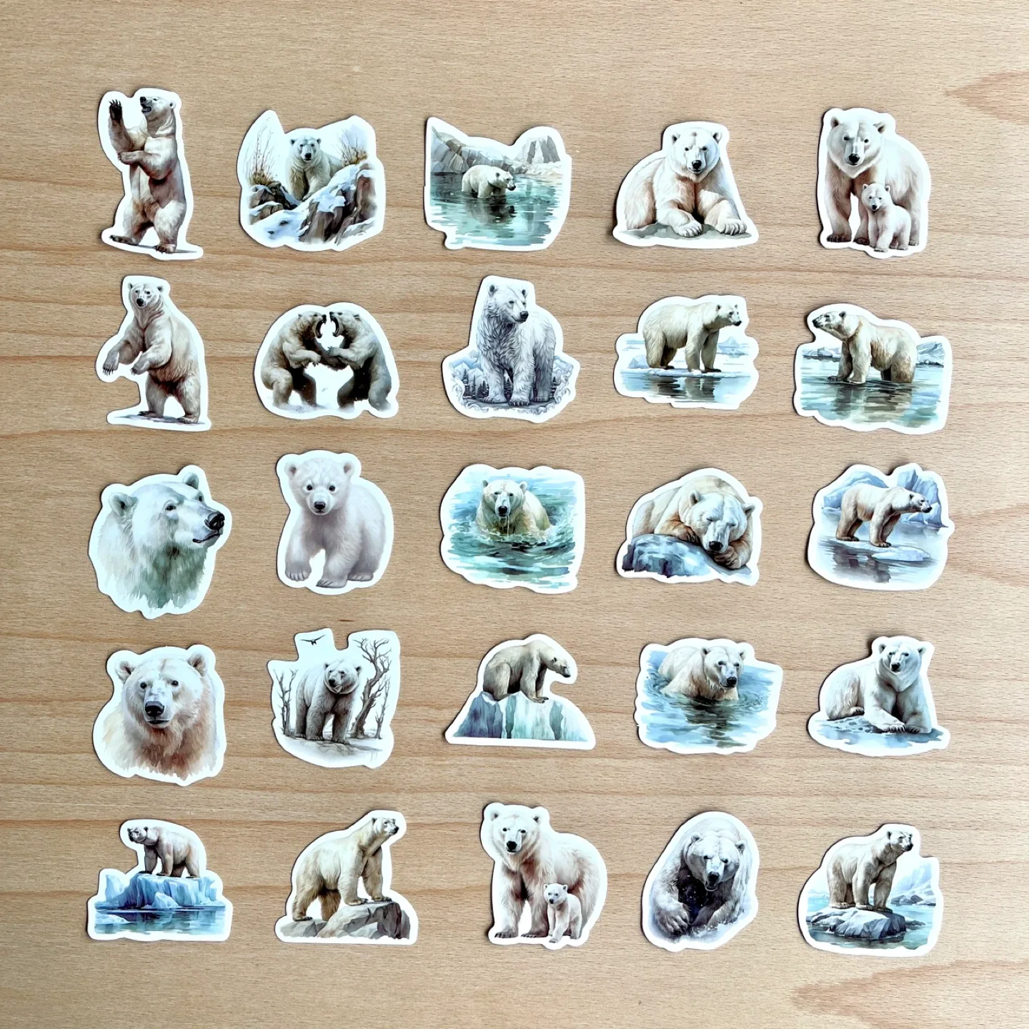 Pack of 50 Cute Polar Bear Stickers image indicator(8)