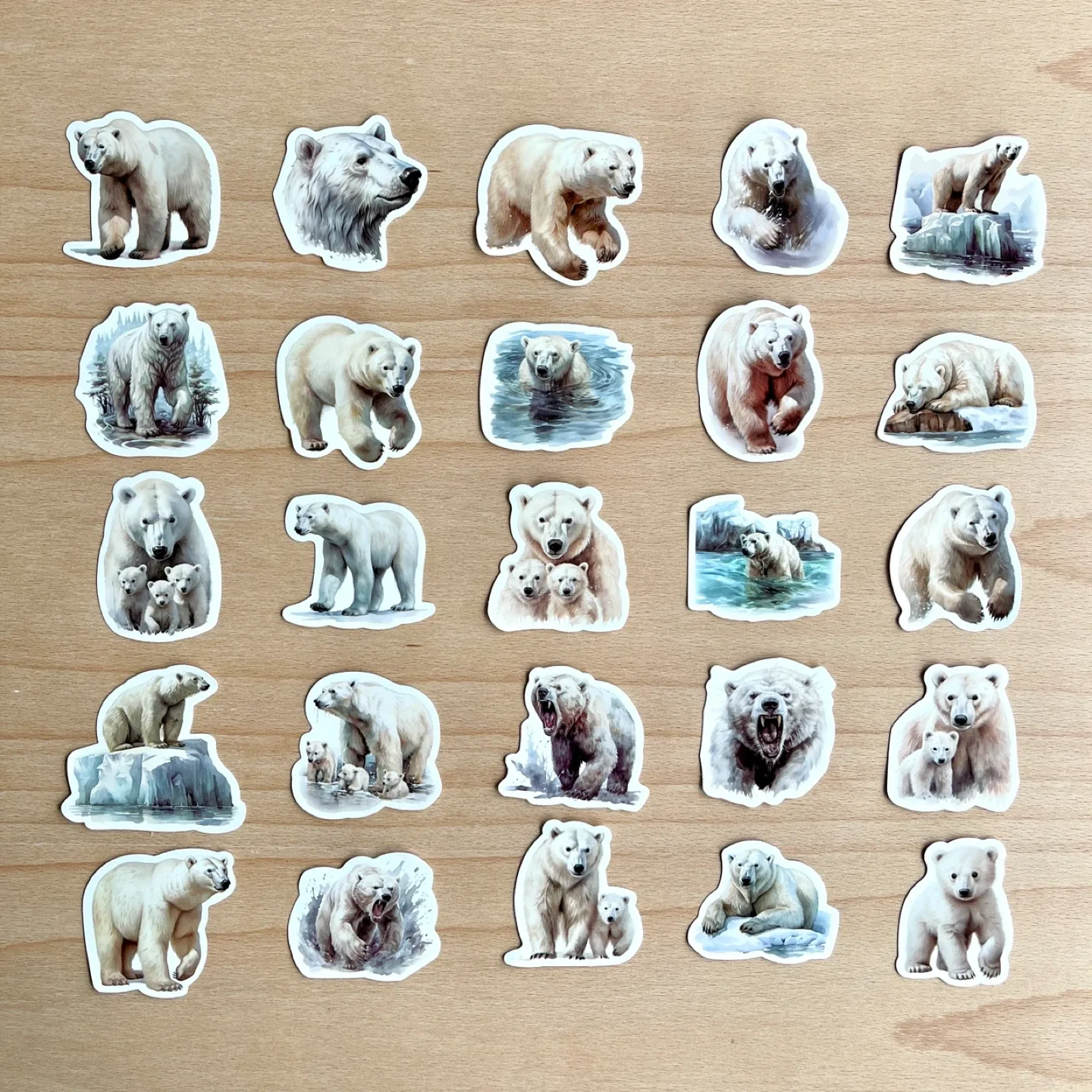 Pack of 50 Cute Polar Bear Stickers image indicator(9)