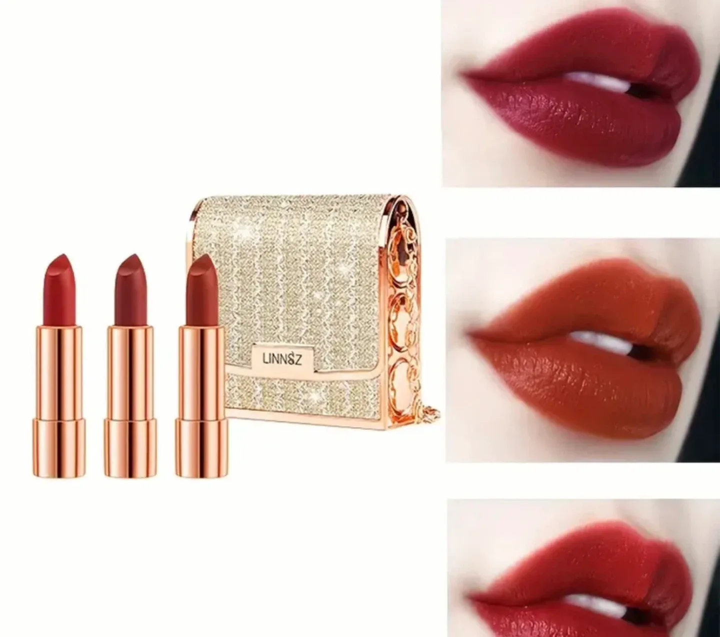 LINN&Z Lipstick Set with Mini Bag image indicator(3)