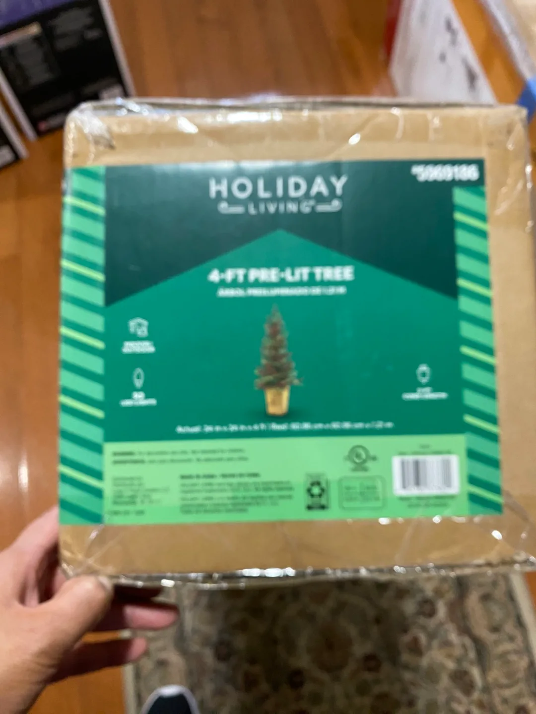 Holiday Living 4-ft Pre-Lit Christmas Tree - New in Box! image indicator(3)