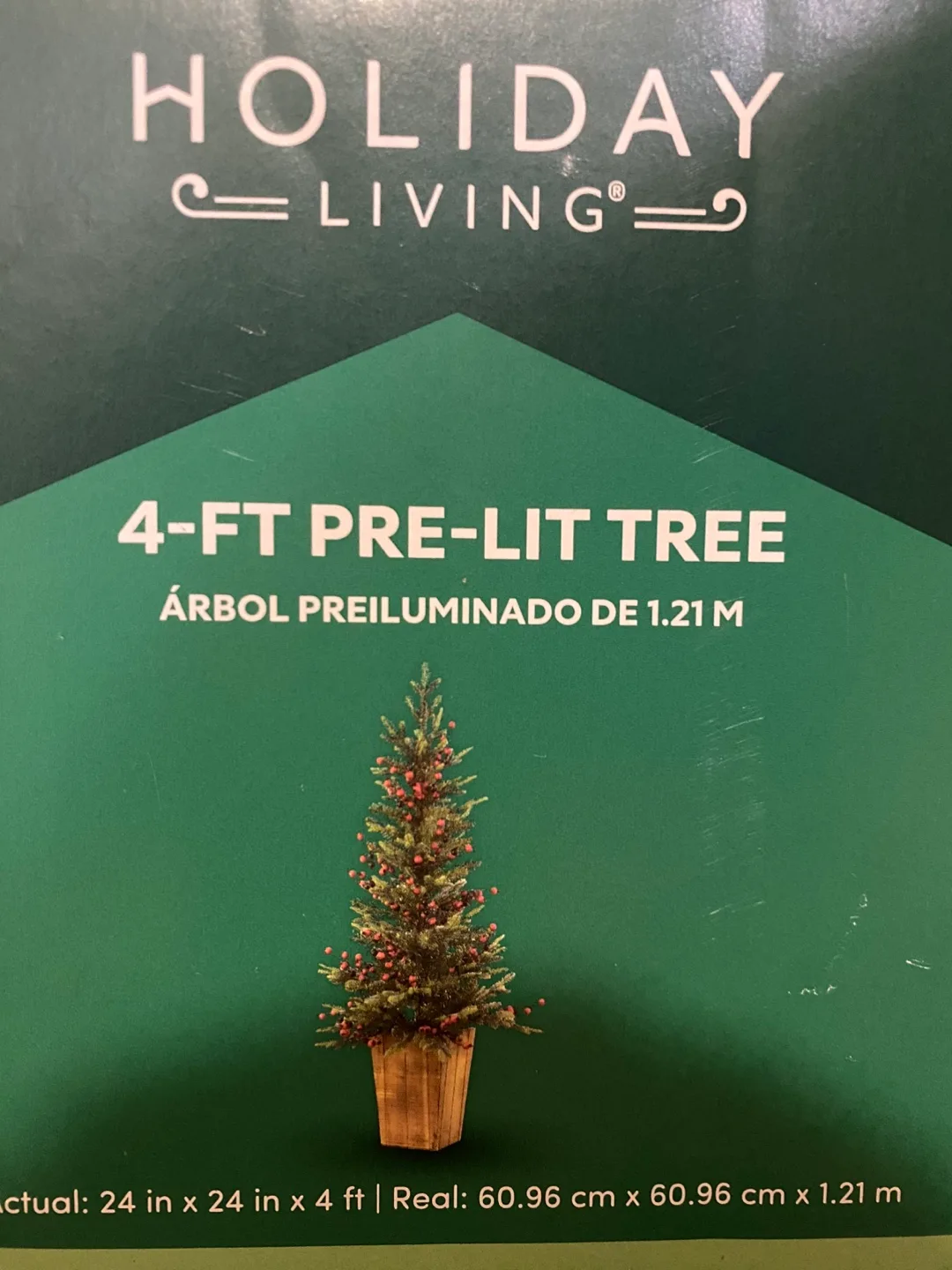Holiday Living 4-ft Pre-Lit Christmas Tree - New in Box! image indicator(2)