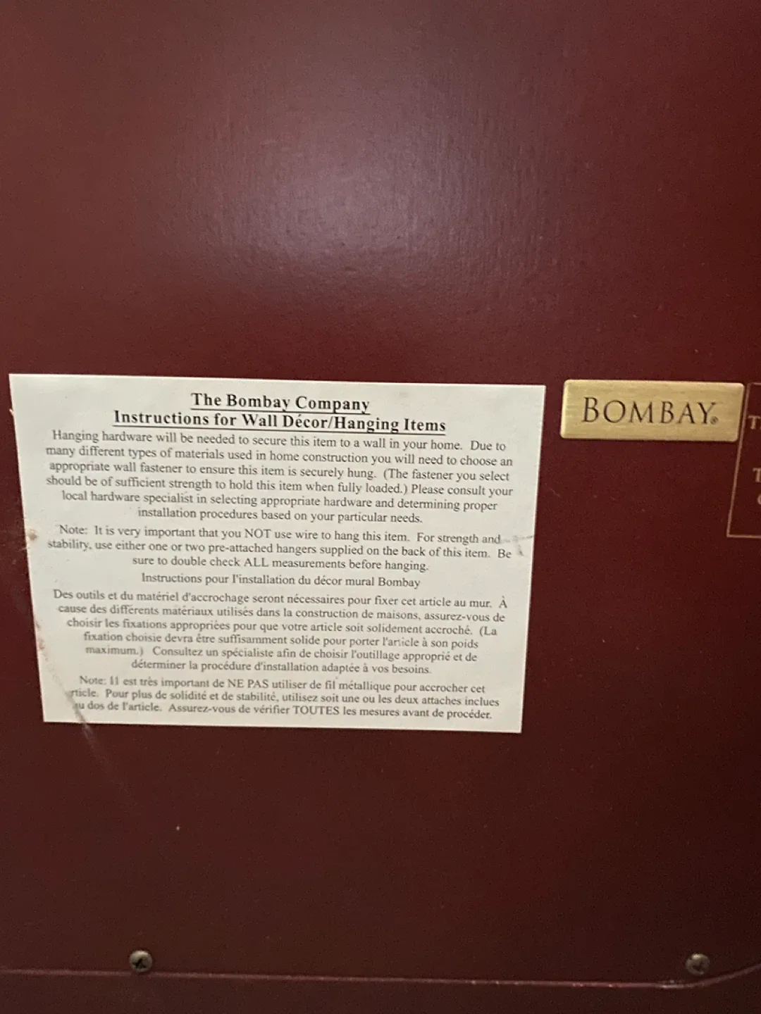 Bombay Company Wall Mirror - Moving Sale! image indicator(4)