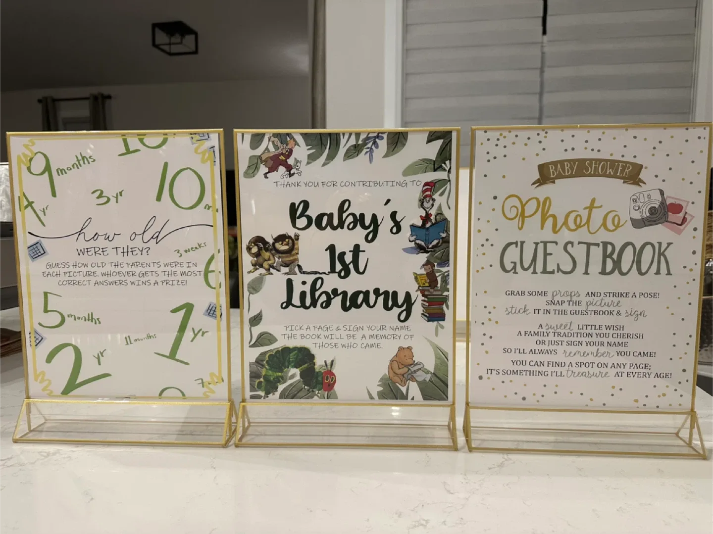 Baby shower game signs - custom made image indicator(2)