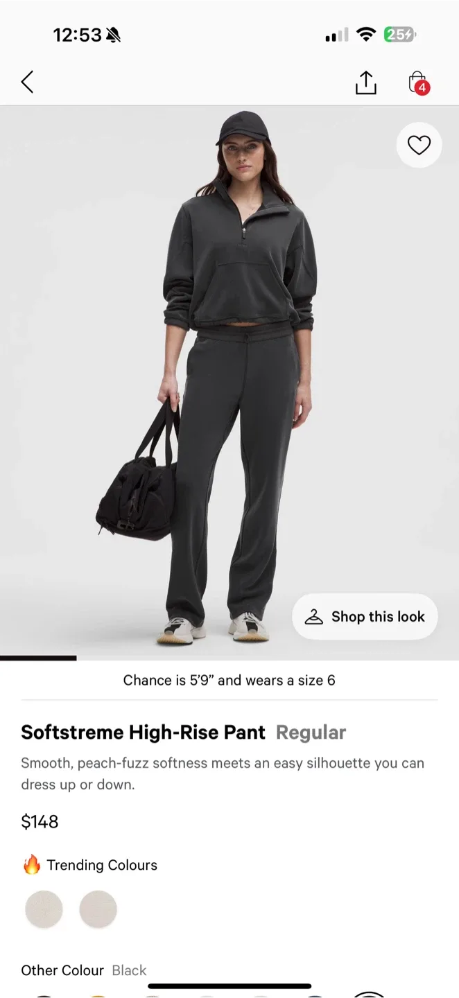 Lululemon Brushed Softstreme Half Zip & Pants Set image indicator(6)