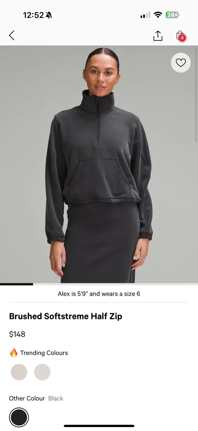 Lululemon Brushed Softstreme Half Zip & Pants Set image indicator(5)