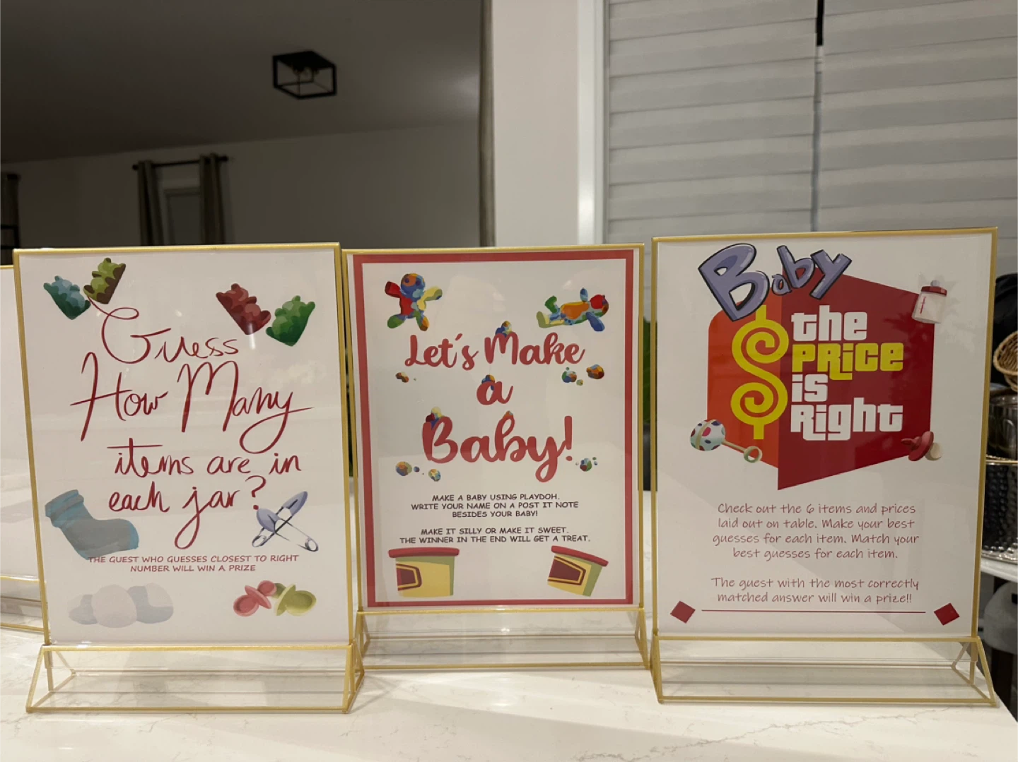 Baby shower game signs - custom designed - photo 2