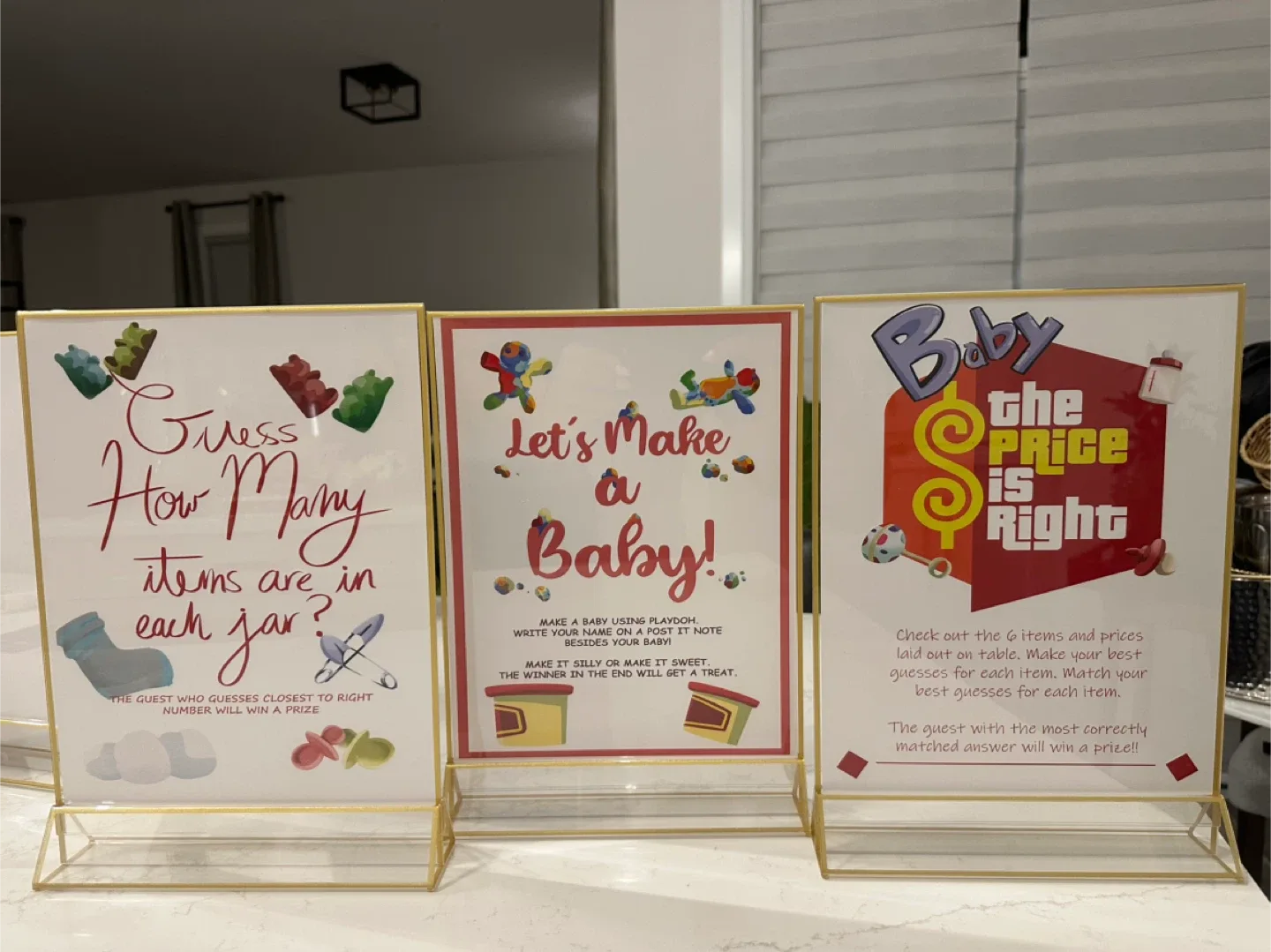 Baby shower game signs - custom designed image indicator(2)