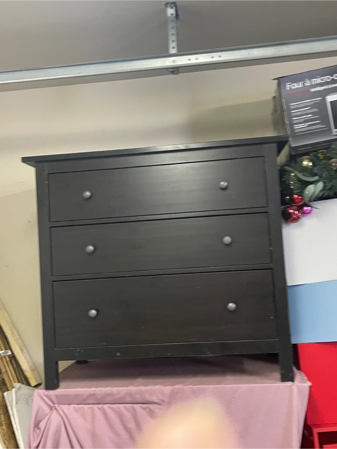 IKEA Hemnes Black-Brown 3-Drawer Dresser - photo 2