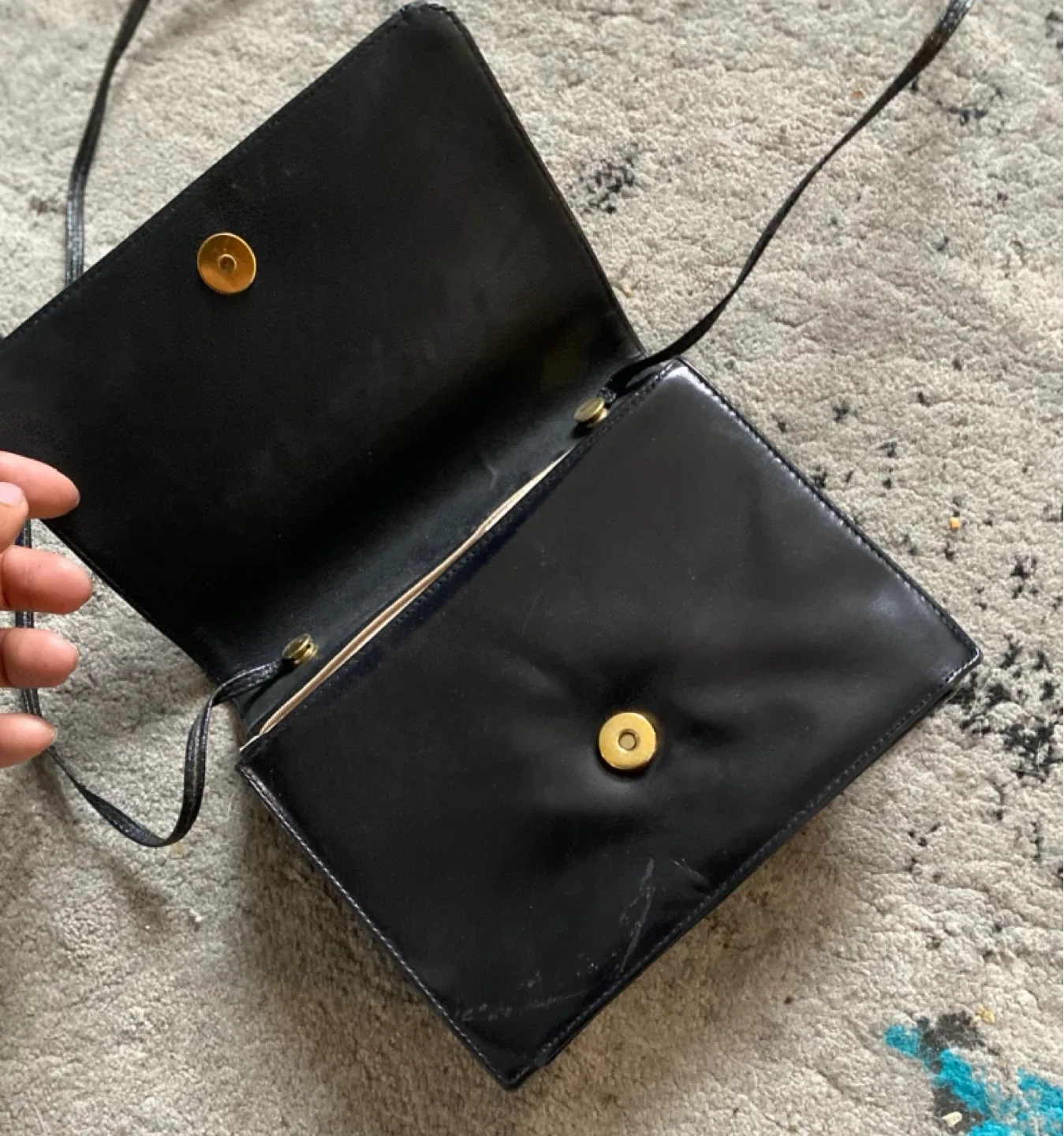 Black Leather Crossbody Bag image indicator(2)