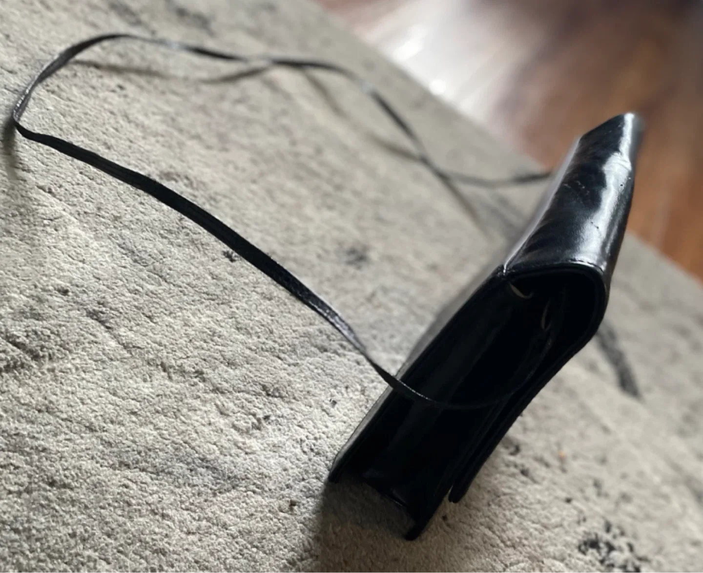 Black Leather Crossbody Bag image indicator(3)