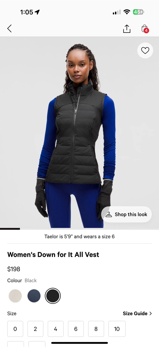 Lululemon Down for It All Vest, Size 6 - photo 2