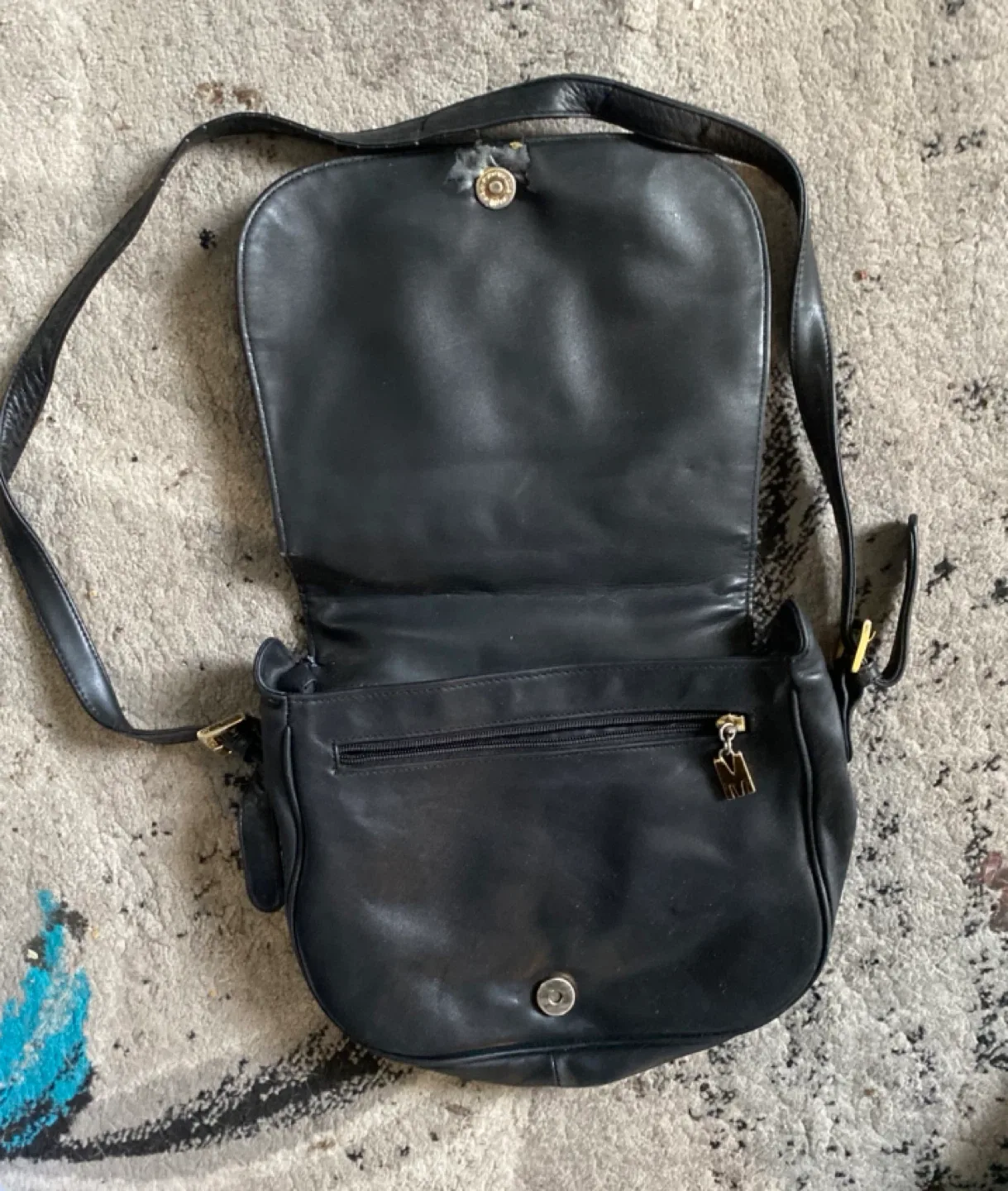 Moschino Black Leather Crossbody Bag image indicator(2)