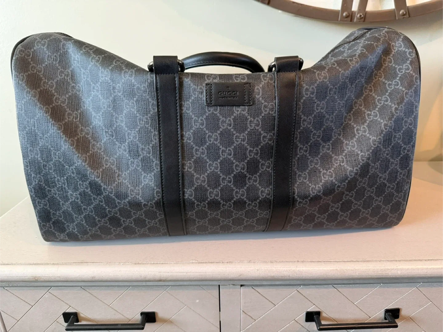 Gucci Grey Duffel Bag
