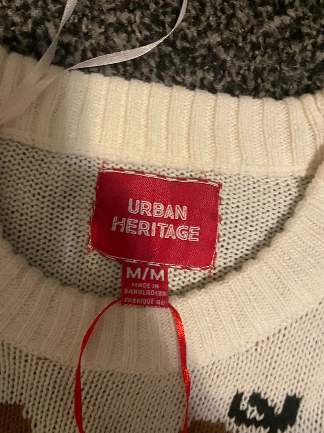 White  Reindeer ugly Christmas Sweater image indicator(4)