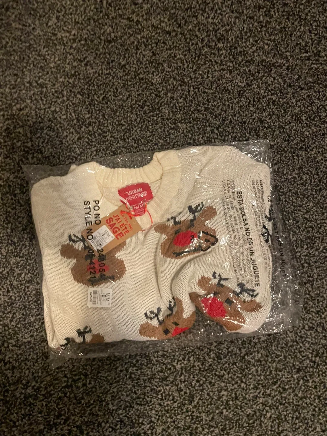 White  Reindeer ugly Christmas Sweater image indicator(6)