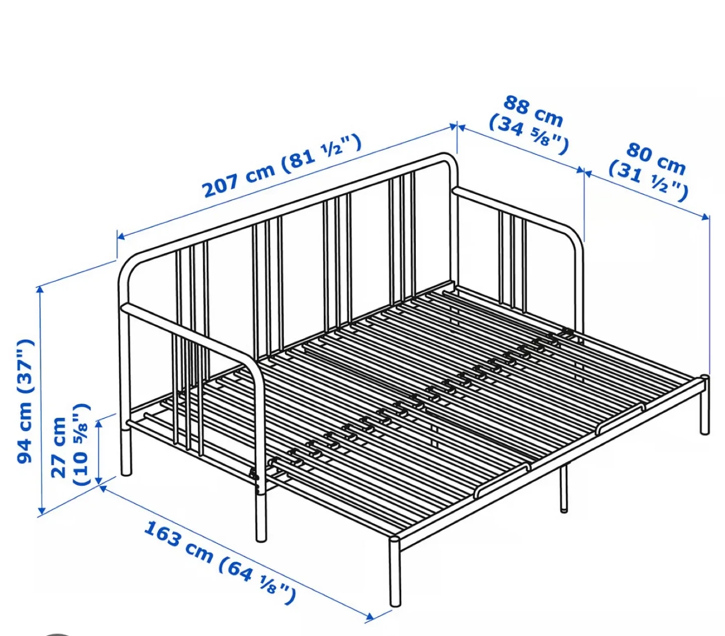 IKEA Hemnes Daybed Frame - Black/Brown image indicator(2)