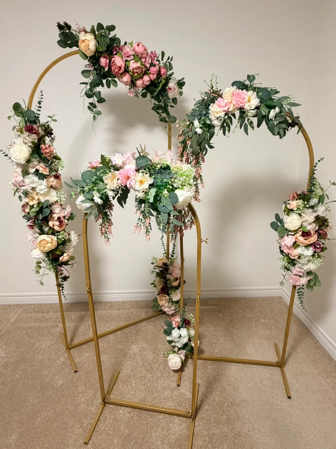 Bridal shower/wedding floral arcs/decor