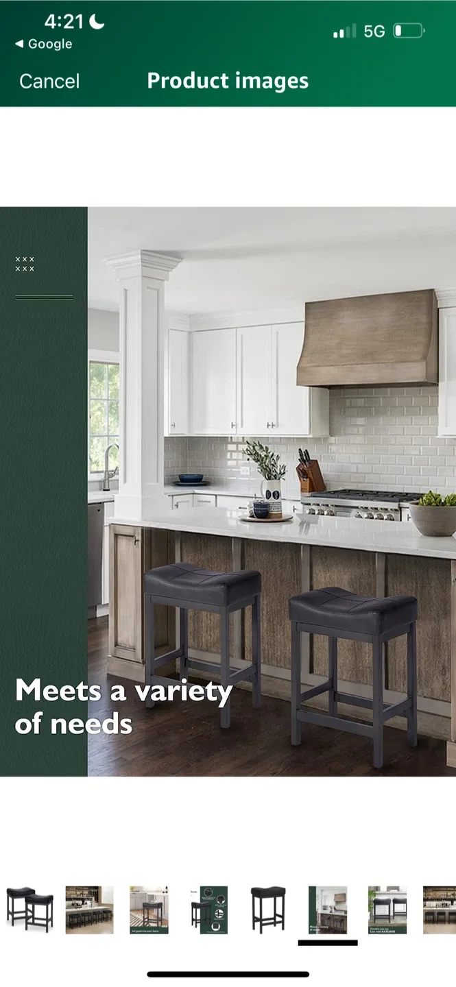 New KATDANS Bar Stools Set of 2,  Stools 24 Inch $49 Each image indicator(5)